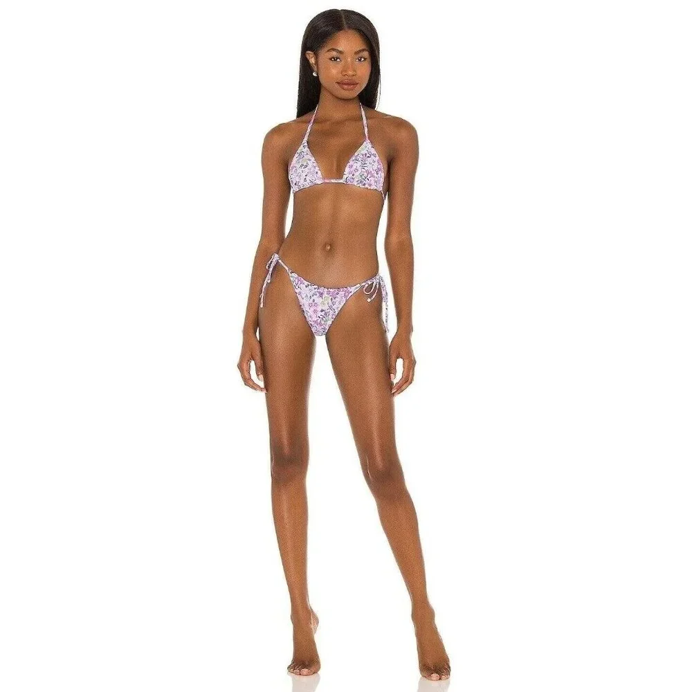 LoveShackFancy Bikini Bottom XL Sunny Meadow Cheeky Tie Side Cheeky Reversible